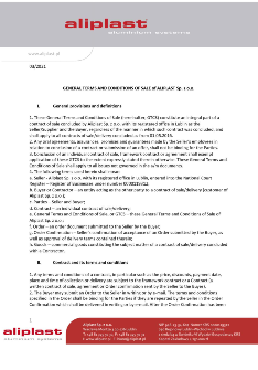 Všeobecné obchodné podmienky Aliplast