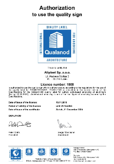 Certificate ALIPLAST QUALANOD EN