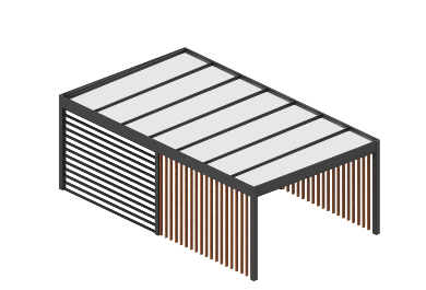 CARPORT ECO + bočná stena