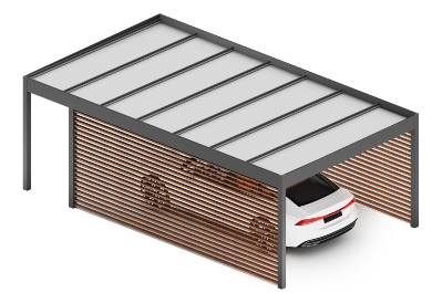 CARPORT ECO + bočná stena